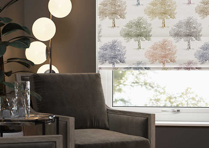 Vintage Tree Velvet, Multi - Roman Blind - Image 5